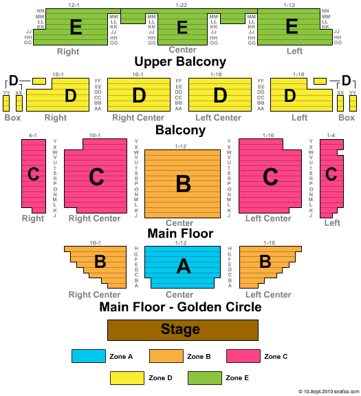 Grand Theater Oshkosh Seating Chart